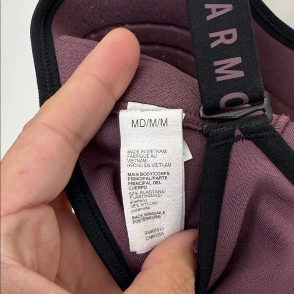 Under Armour Women's Mauve Sports Bra - Picture 4 of 4